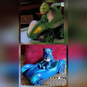 PJ MASKS GECKO AND CATBOY WITH VEHICLES